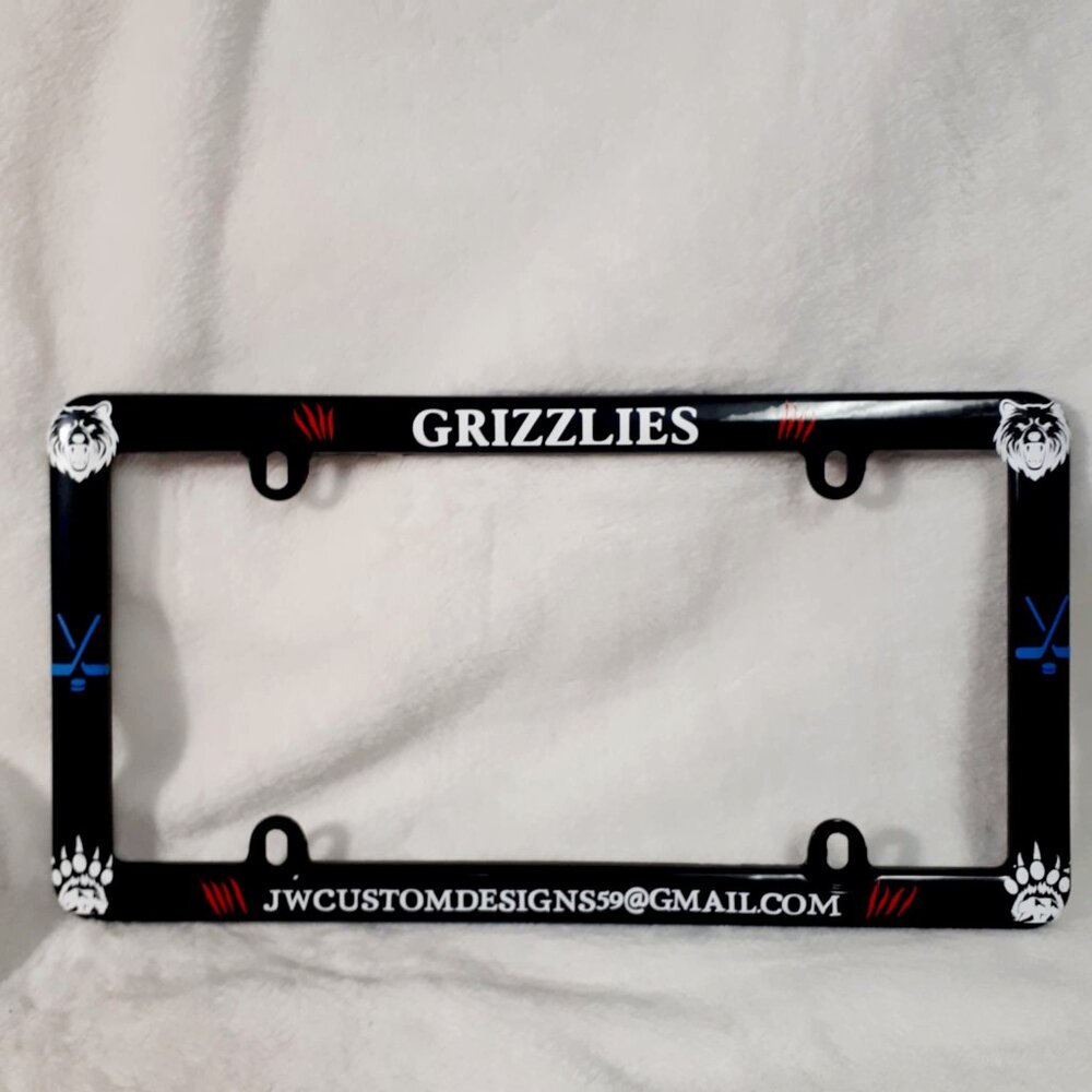 Grizzlies Hockey Team License Plate Frame